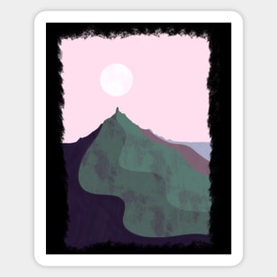 The mauve sky peak Sticker
